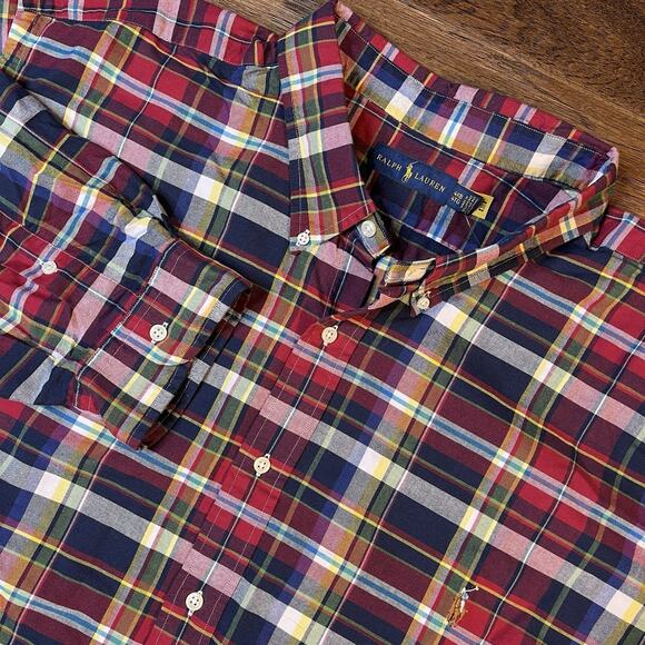 Polo Ralph Lauren Plaid Oxford Men’s 4XB Long Sleeve Button Down Shirt NWT $110 - Picture 1 of 8